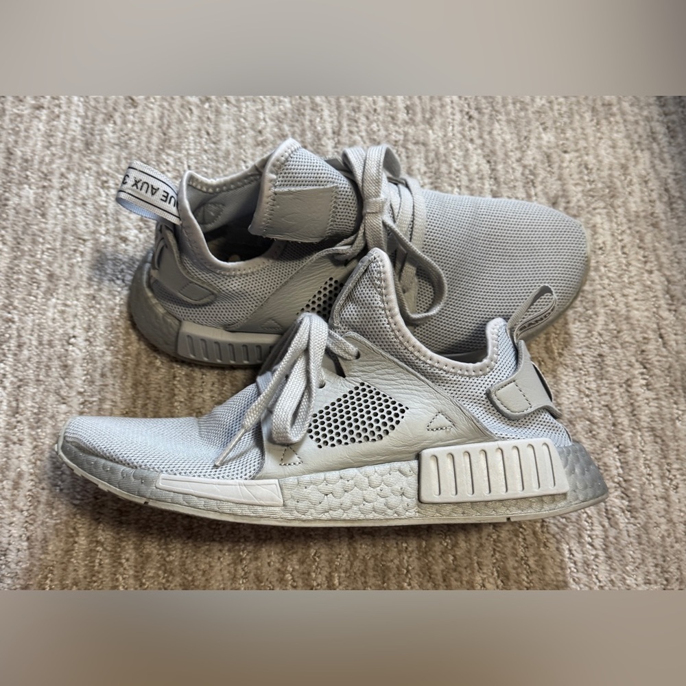 Adidas Silver / Gray NMD Athletic Shoes